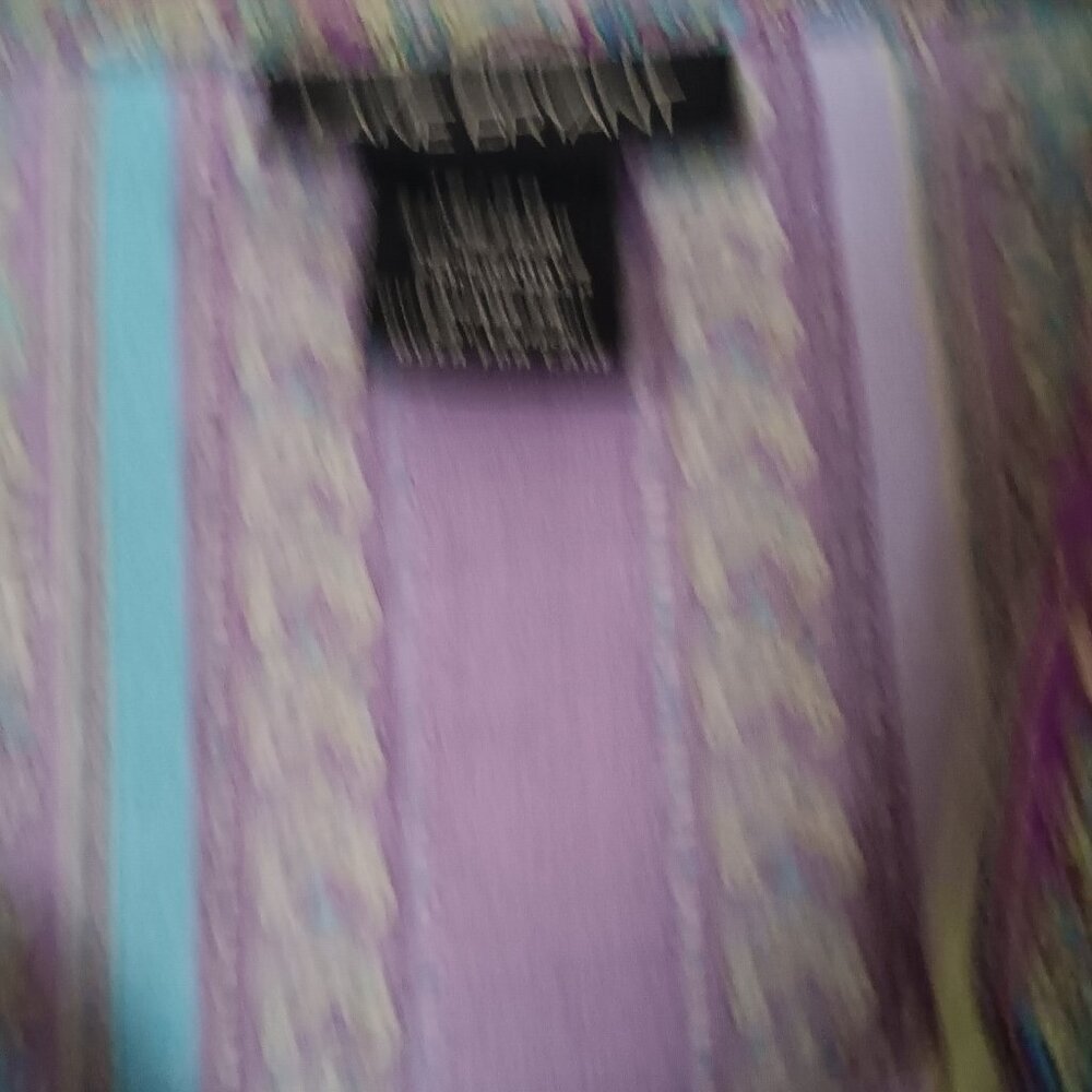 Lane Bryant Multi Color Button Down Blouse Women … - image 3